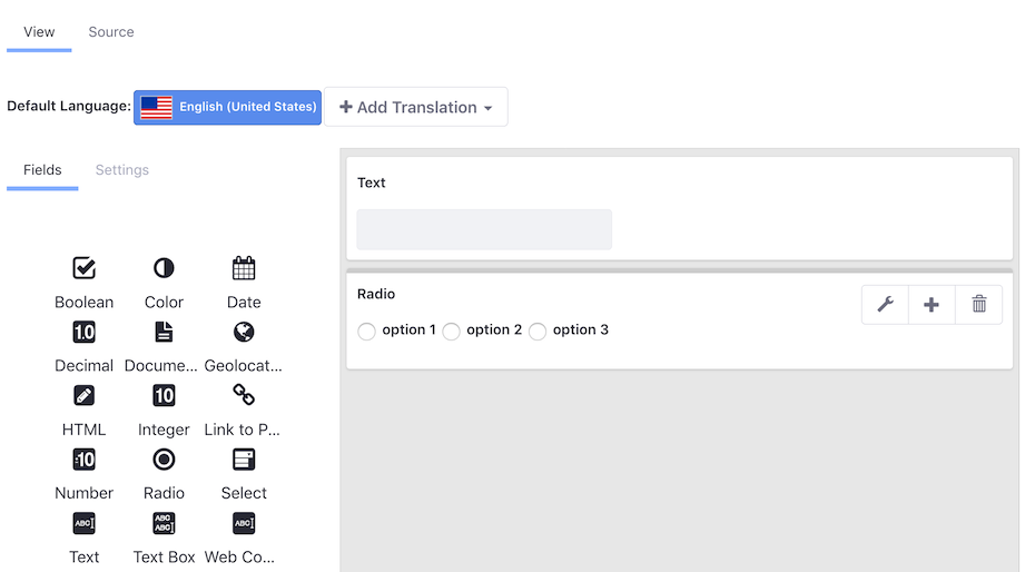 Figure 3: Use the data definition designer to add fields to the data definition.