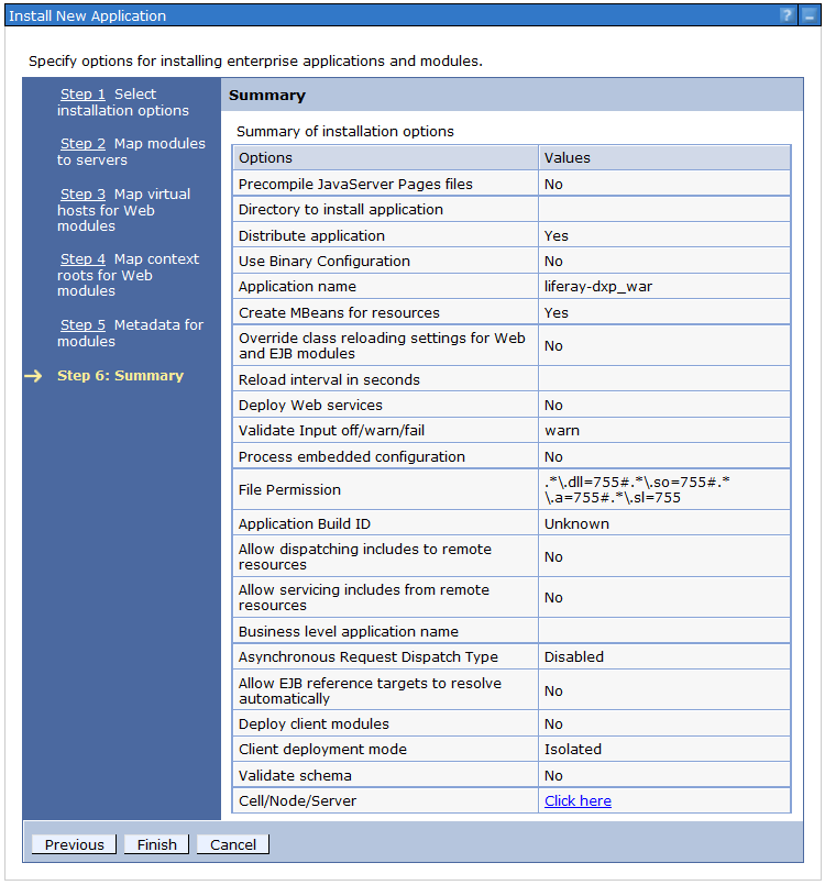 Figure 6: Review your deployment options before deploying.