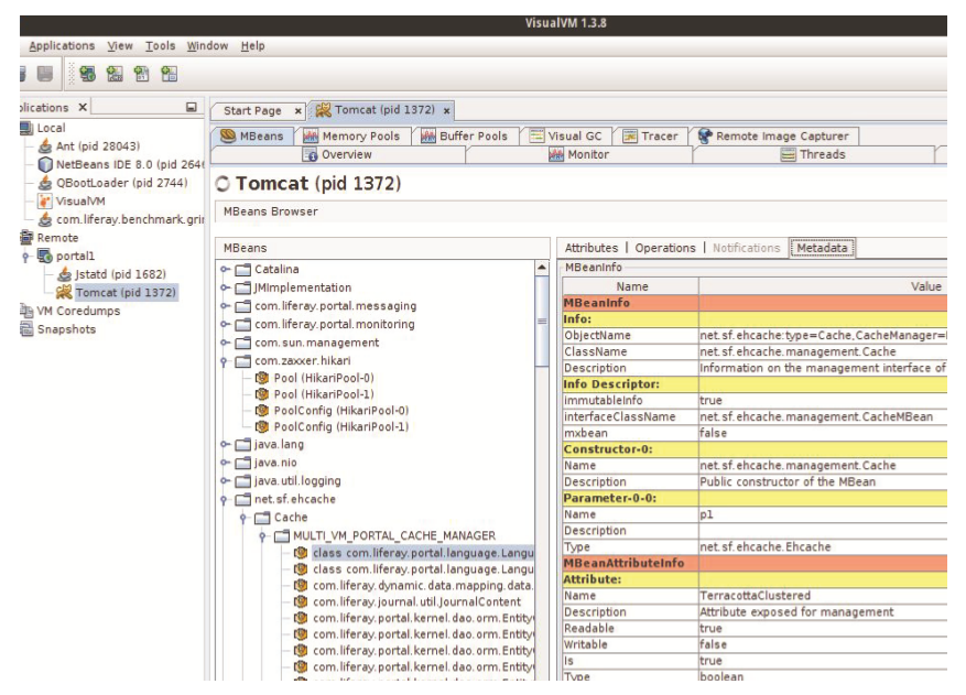 Figure 2: VisualVM monitors the JVM using Java Management Extensions.
