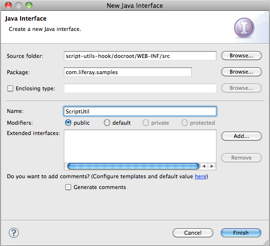 Figure 3.2: Create a new Java interface which youll implement in the next step.