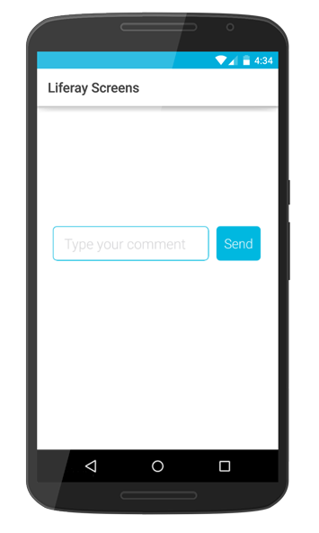 Figure 1: Comment Add Screenlet using the Default View.