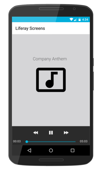 Figure 1: Audio Display Screenlet using the Default View.