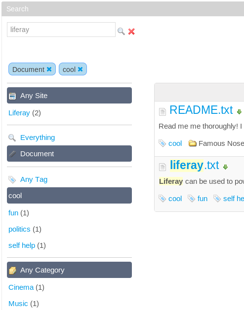 Figure 6.10: Drilling down creates a list of what you selected at the top of the screen.