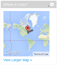 Figure 10.6: The Map portlet can be placed on a single users page to display one location or on the main site page to display all users location.