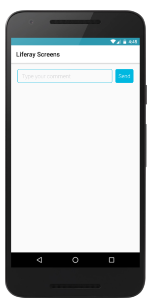 Figure 1: Comment Add Screenlet using the Default View.