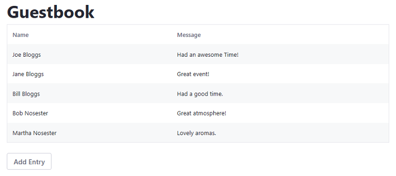 Figure 1: Apps like this Guestbook app are easy to migrate to Liferay DXP.