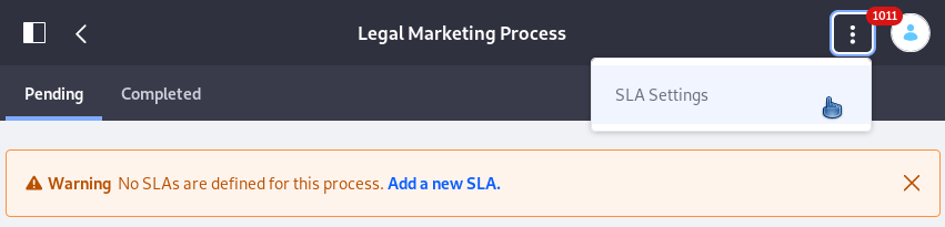 Figure 1: Use Service Level Agreements (SLAs) to define how workflow metrics are reported.