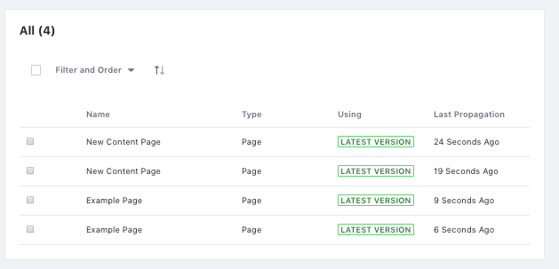 Figure 1: Viewing the Usages and Propagation page.