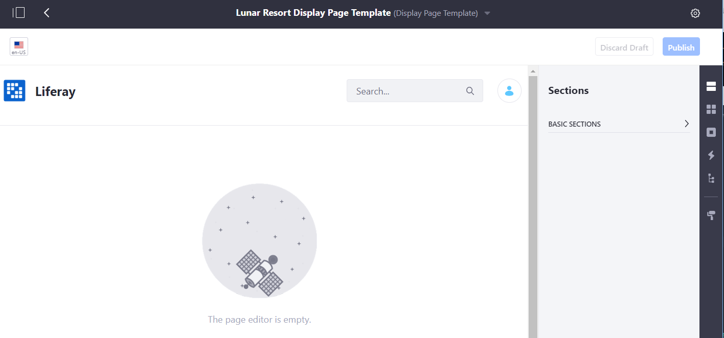 Figure 2: The Display Page Template creation interface.