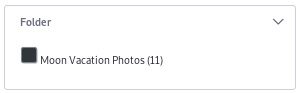 Figure 1: Each Folder with matching content is a facet term.
