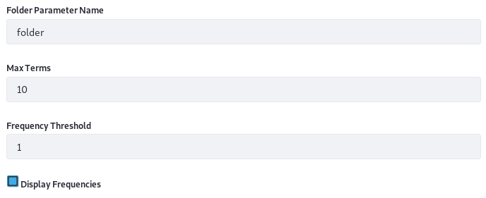 Figure 2: The Folder Facet is configurable.