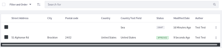 Figure 3: Each entrys status is visible in the Forms applications Form Entries screen.