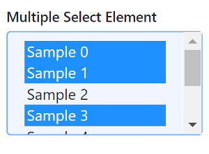 Figure 4: You can let users select multiple options from the select menu.