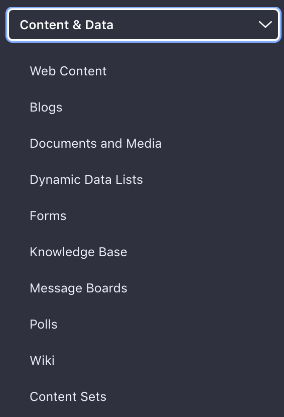 Figure 1: Your Sites content resides in the Site Administration menu.