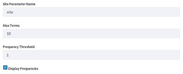Figure 2: The Site Facet is configurable.