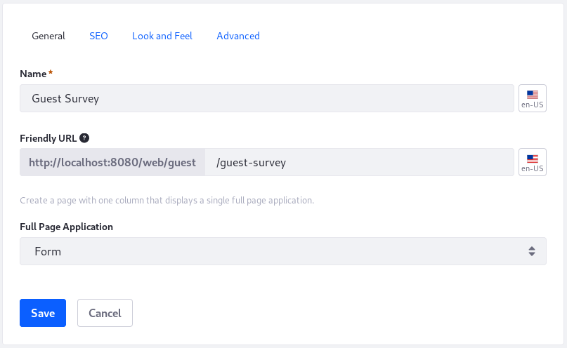 Figure 5: Add a page for guests to view and fill out your new form.