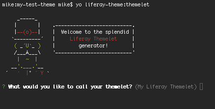 Figure 2: The Themelet sub-generator automates the themelet creation process, making it quick and easy.