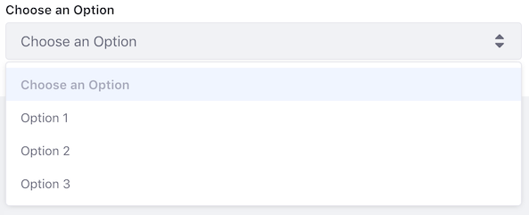 Figure 4: Use a select from list field to let Users choose predefined options.