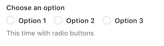 Figure 5: Single selection fields allow only one selection.