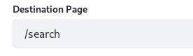 Figure 2: By default, the embedded search bar points to the pre-configured /search destination page.