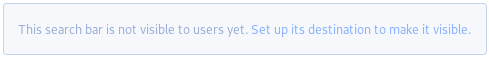 Figure 5: The search bar is only visible if it points to an existent page.