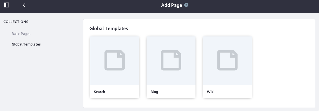 Figure 6: Theres a handy page template for creating search pages.