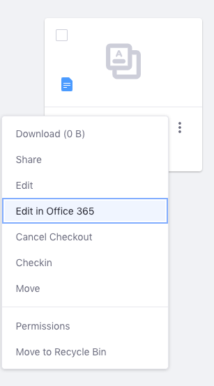 Figure 2: You can also edit existing Documents and Media files in Office 365™.